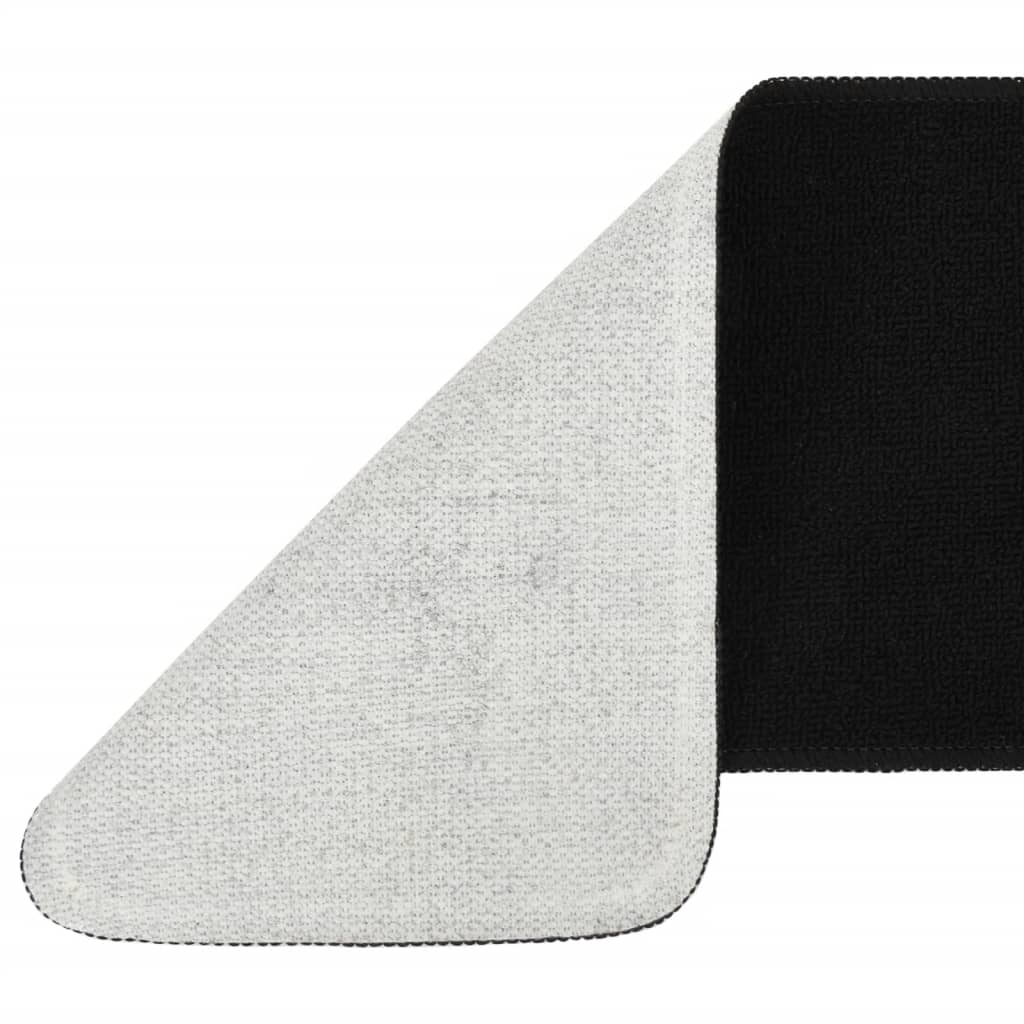 Trapmatten 15 St Anti-Slip Rechthoekig 75X20 Cm Zwart