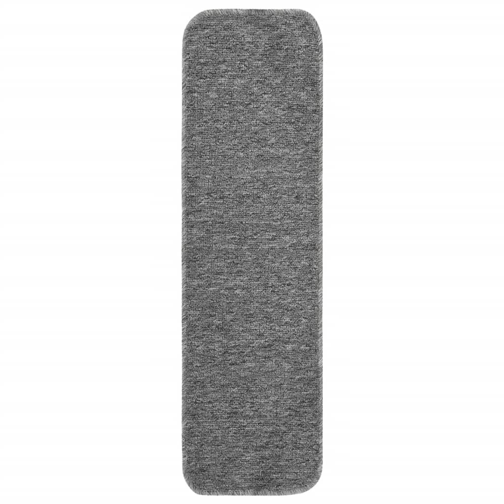 Trapmatten 15 St Anti-Slip Rechthoekig 75X20 Cm Grijs