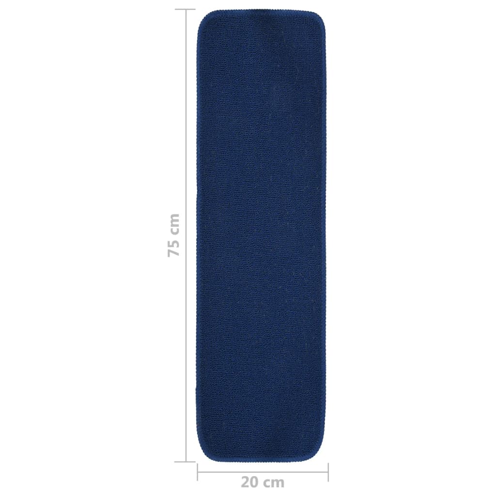 Trapmatten 15 St Anti-Slip Rechthoekig 75X20 Cm Marineblauw