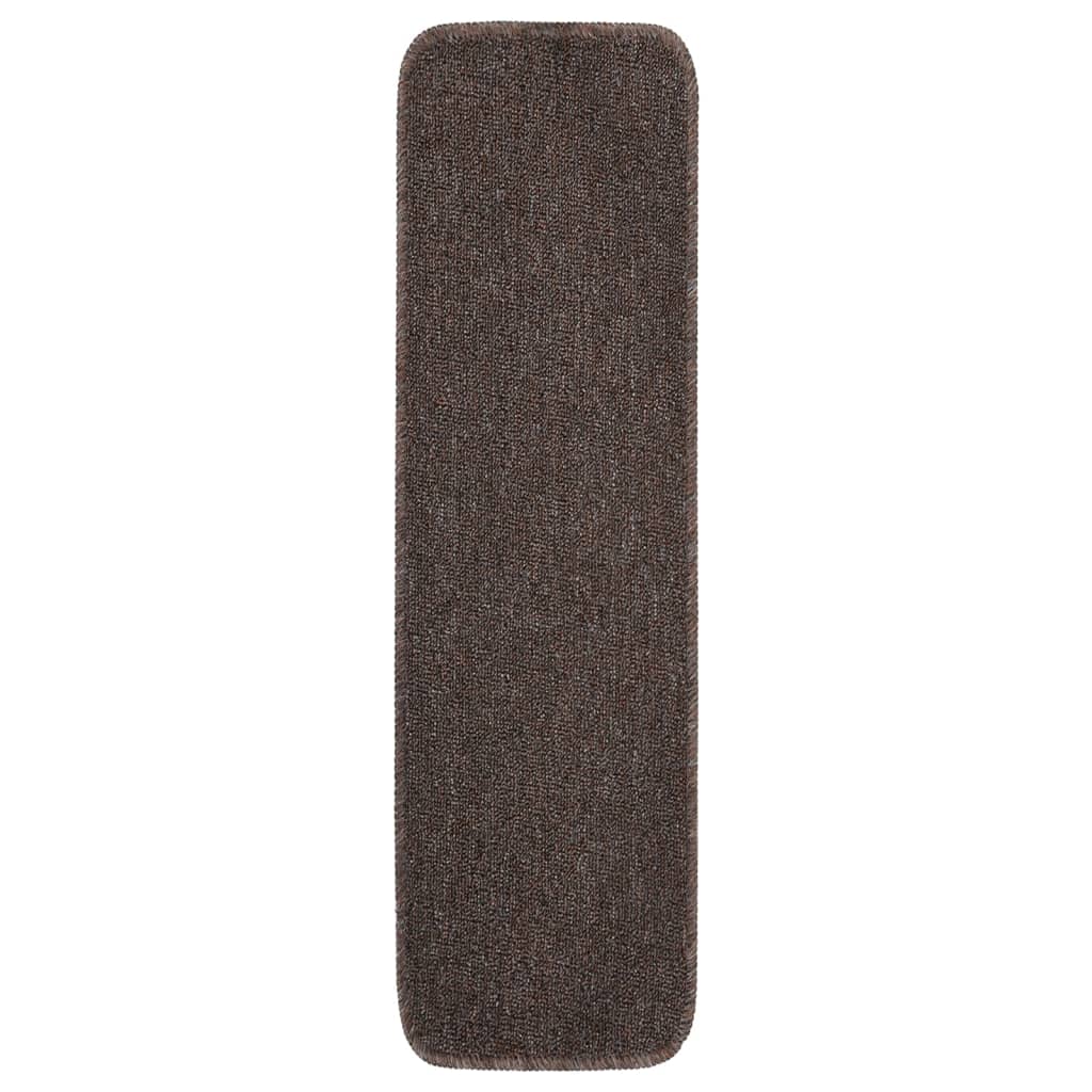 Trapmatten 15 St Anti-Slip Rechthoekig 75X20 Cm Bruin