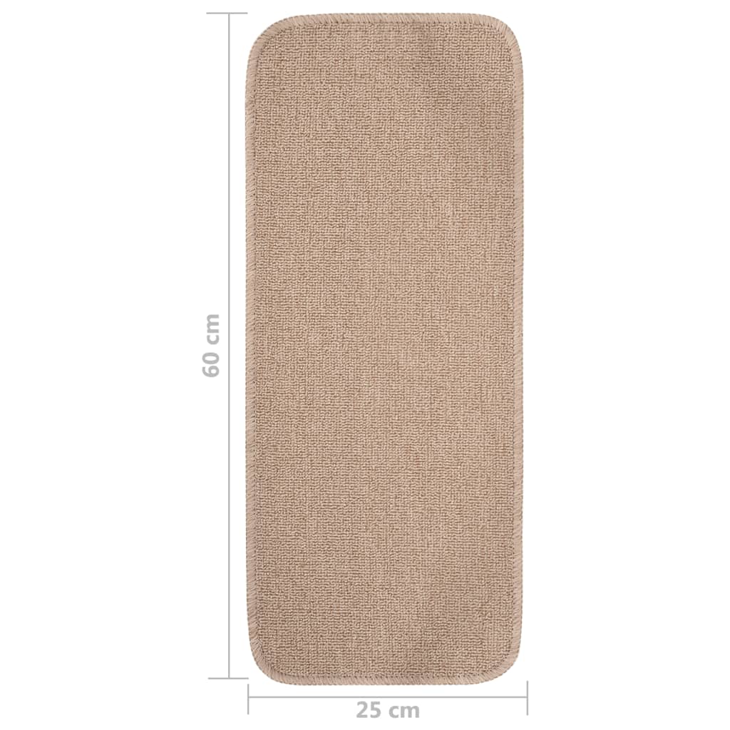 Trapmatten 15 St Anti-Slip Rechthoekig 60X25 Cm Beige