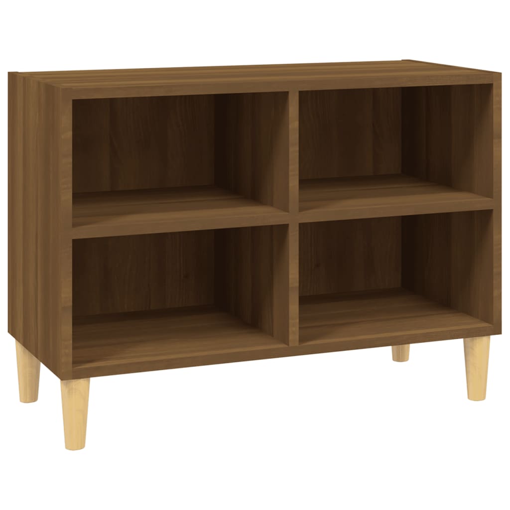 Tv-Meubel Met Houten Poten 69,5X30X50 Cm Bruineikenkleurig