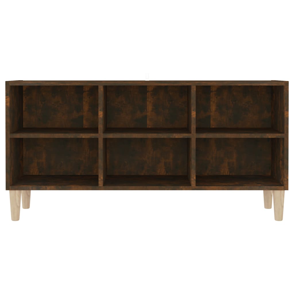 Tv-Meubel Met Houten Poten 103,5X30X50 Cm Gerookt Eikenkleurig