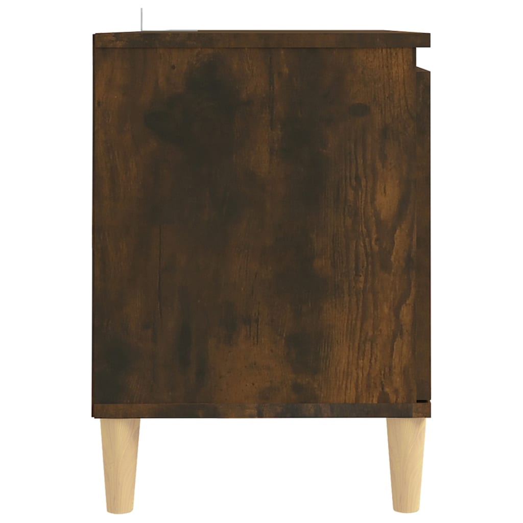 Tv-Meubel Met Houten Poten 103,5X35X50 Cm Gerookt Eikenkleurig