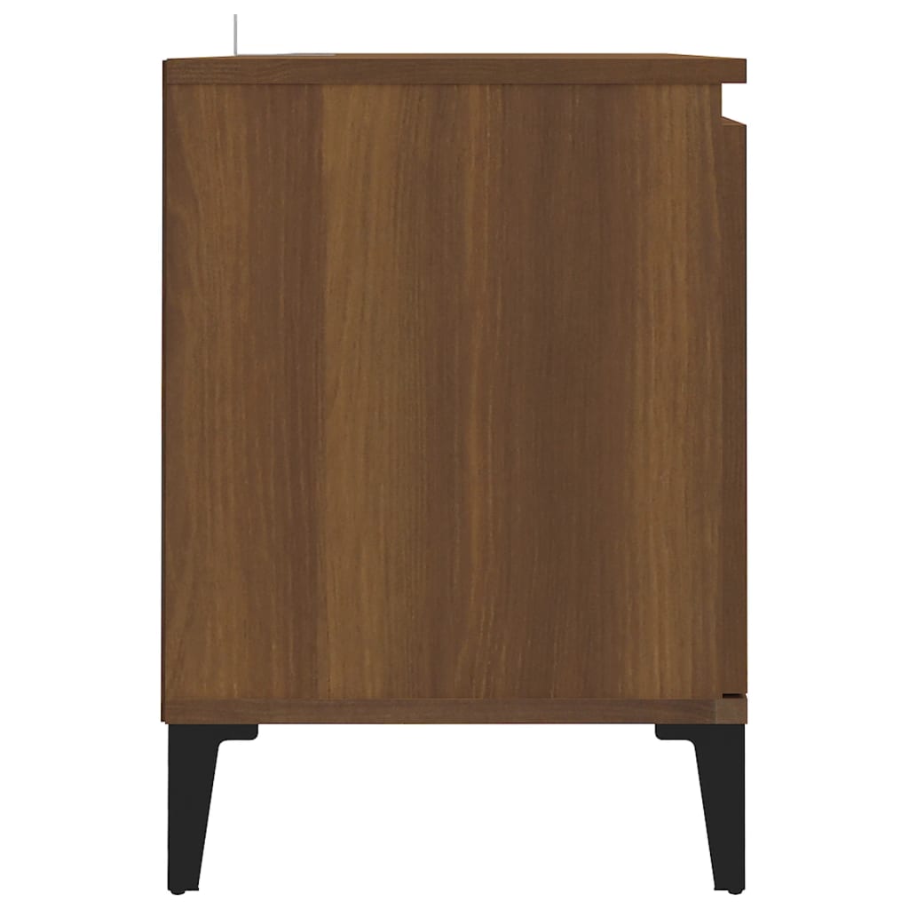 Tv-Meubel Met Metalen Poten 103,5X35X50 Cm Bruineikenkleurig