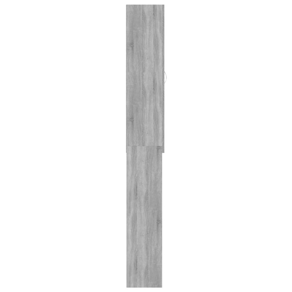 Wasmachinekast 64X25,5X190 Cm Grijs Sonoma Eikenkleurig