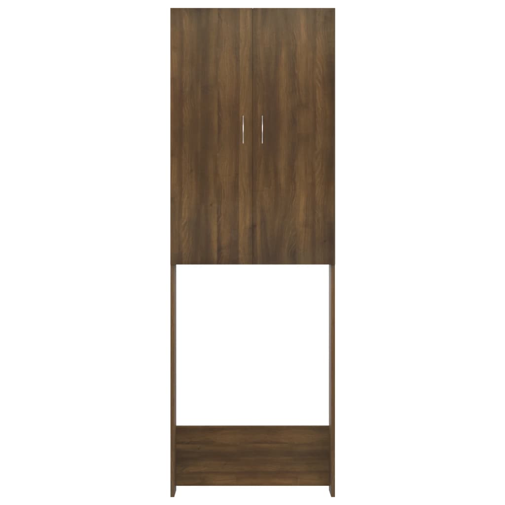 Wasmachinekast 64X25,5X190 Cm Bruineikenkleurig