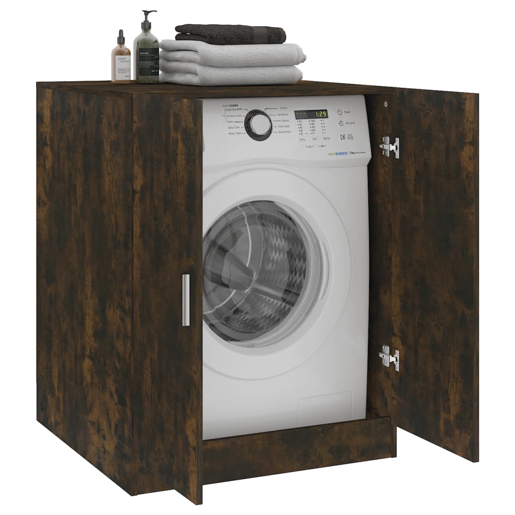 Wasmachinekast 71X71,5X91,5 Cm Gerookt Eikenkleurig