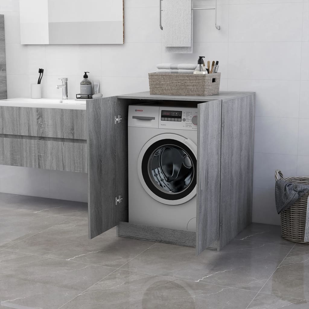 Wasmachinekast 71X71,5X91,5 Cm Grijs Sonoma Eikenkleurig