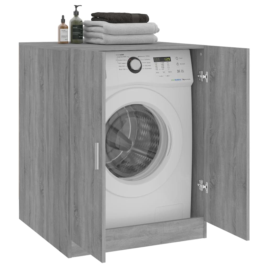 Wasmachinekast 71X71,5X91,5 Cm Grijs Sonoma Eikenkleurig