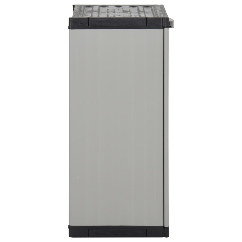 Tuinafvalkast 68X40X85 Cm Polypropeen Grijs En Zwart