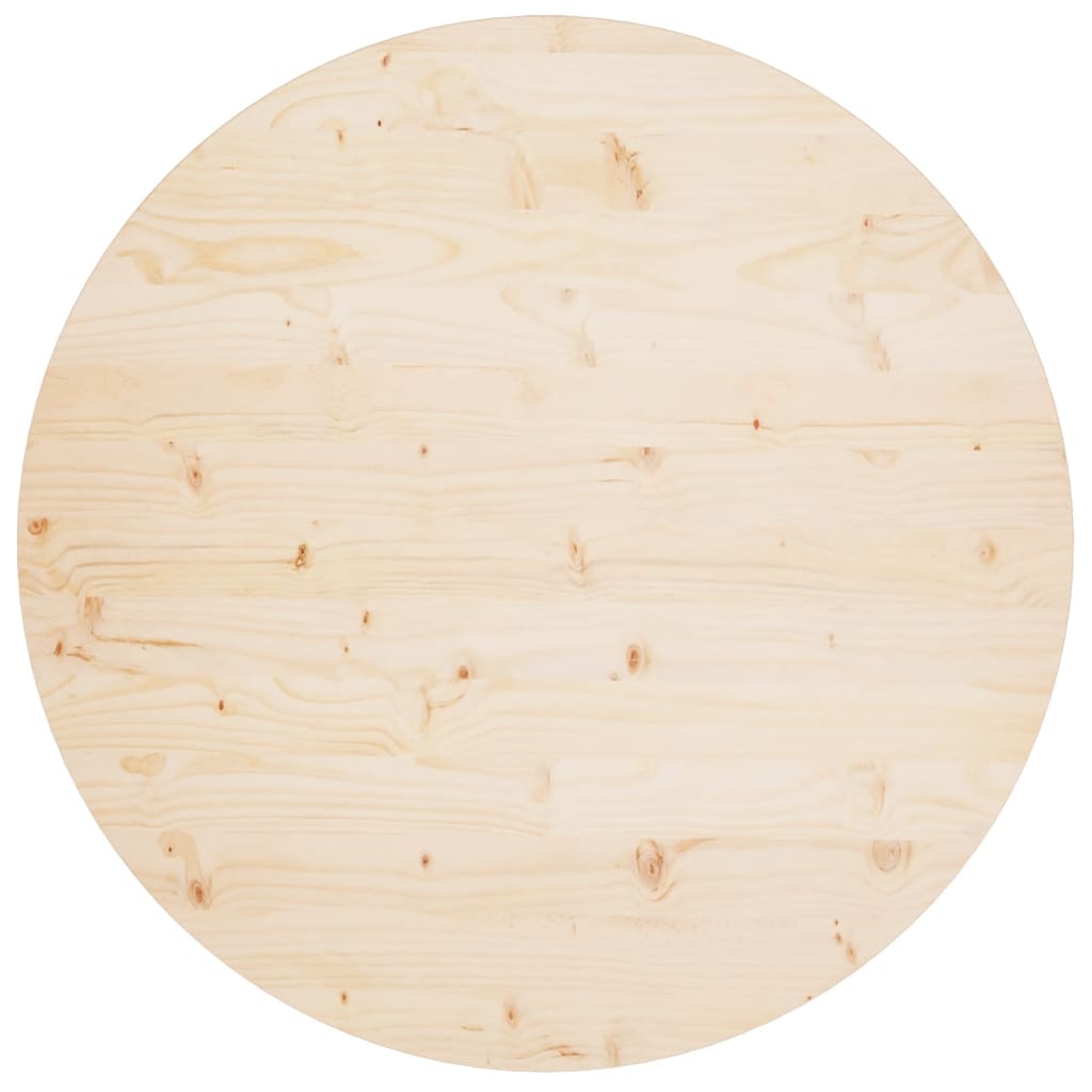 Tafelblad Ø90X2,5 Cm Massief Grenenhout