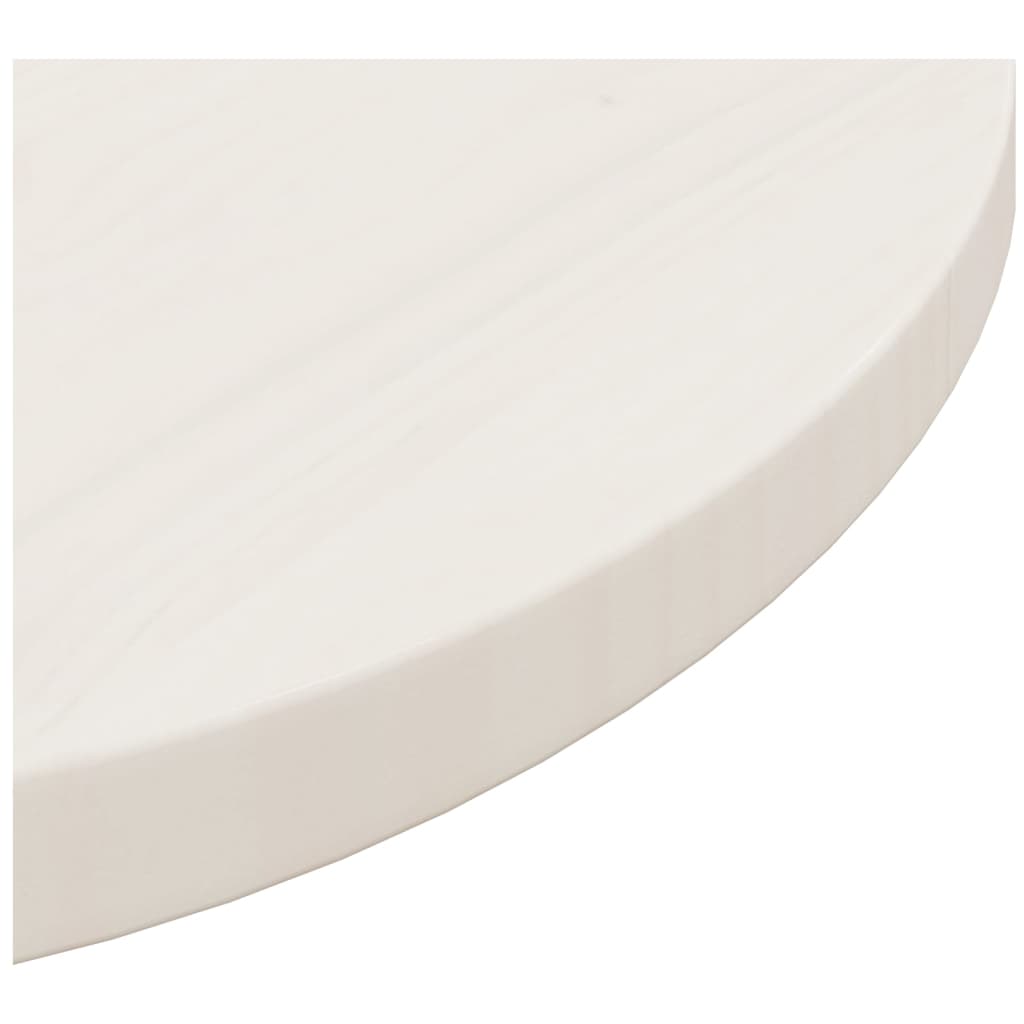 Tafelblad Ø50X2,5 Cm Massief Grenenhout Wit