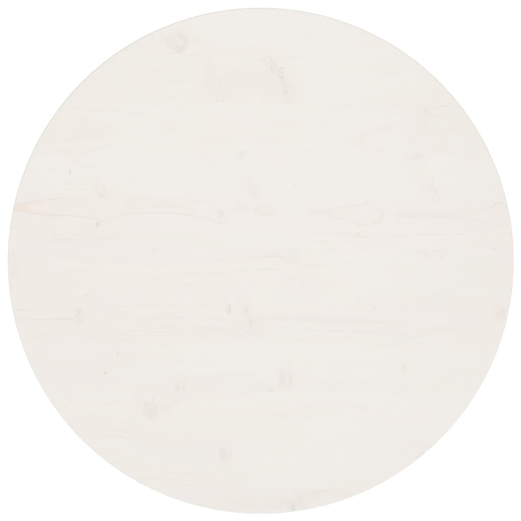 Tafelblad Ø70X2,5 Cm Massief Grenenhout Wit