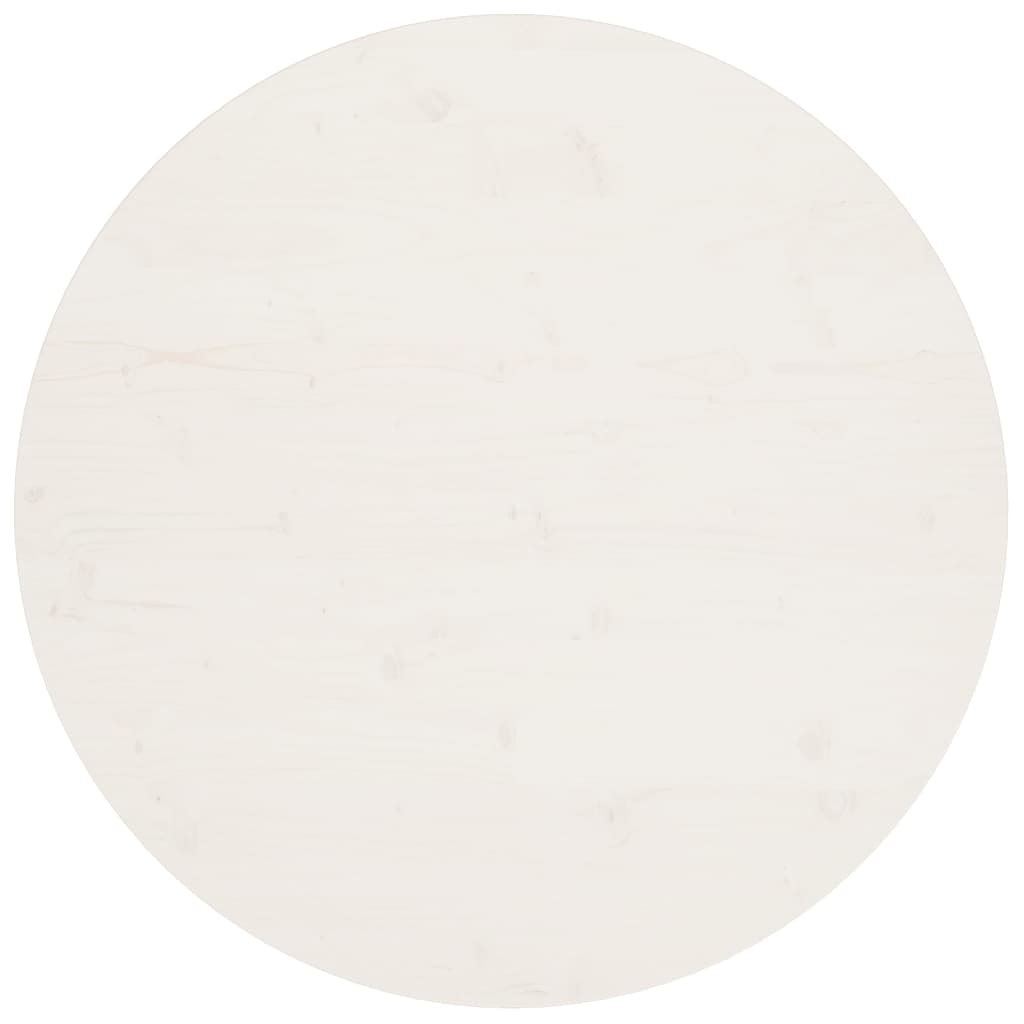 Tafelblad Ø90X2,5 Cm Massief Grenenhout Wit
