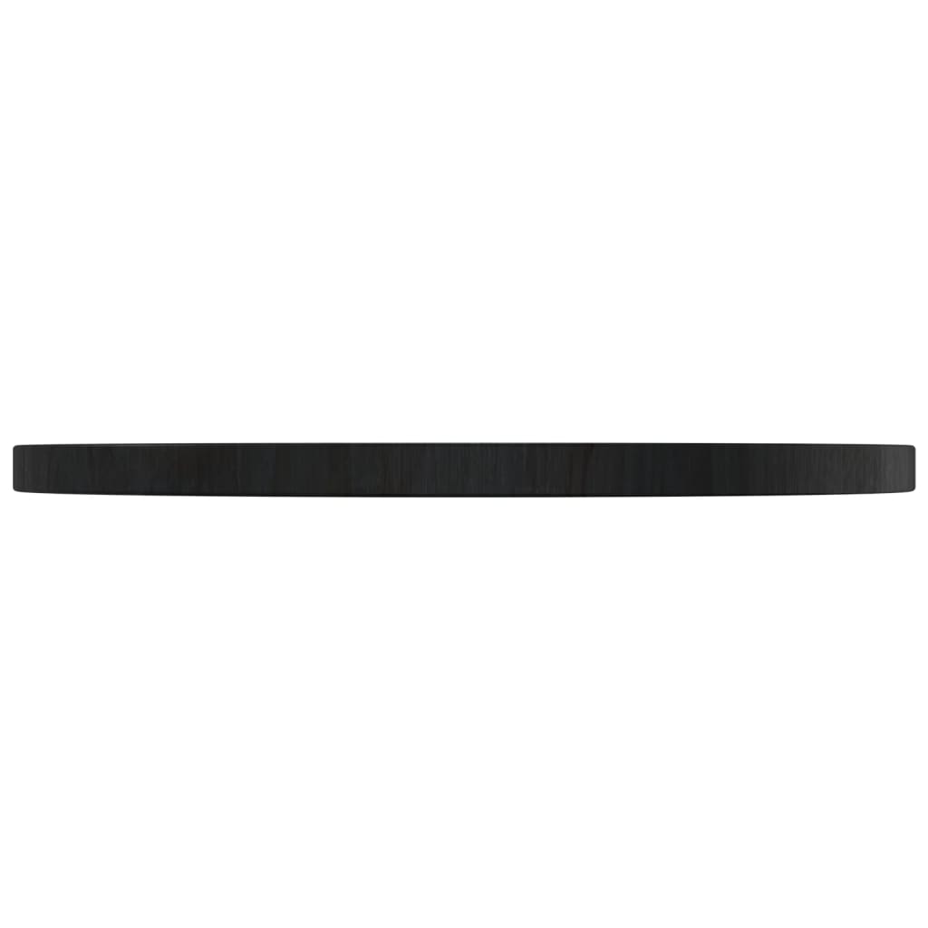 Tafelblad Ø50X2,5 Cm Massief Grenenhout Zwart
