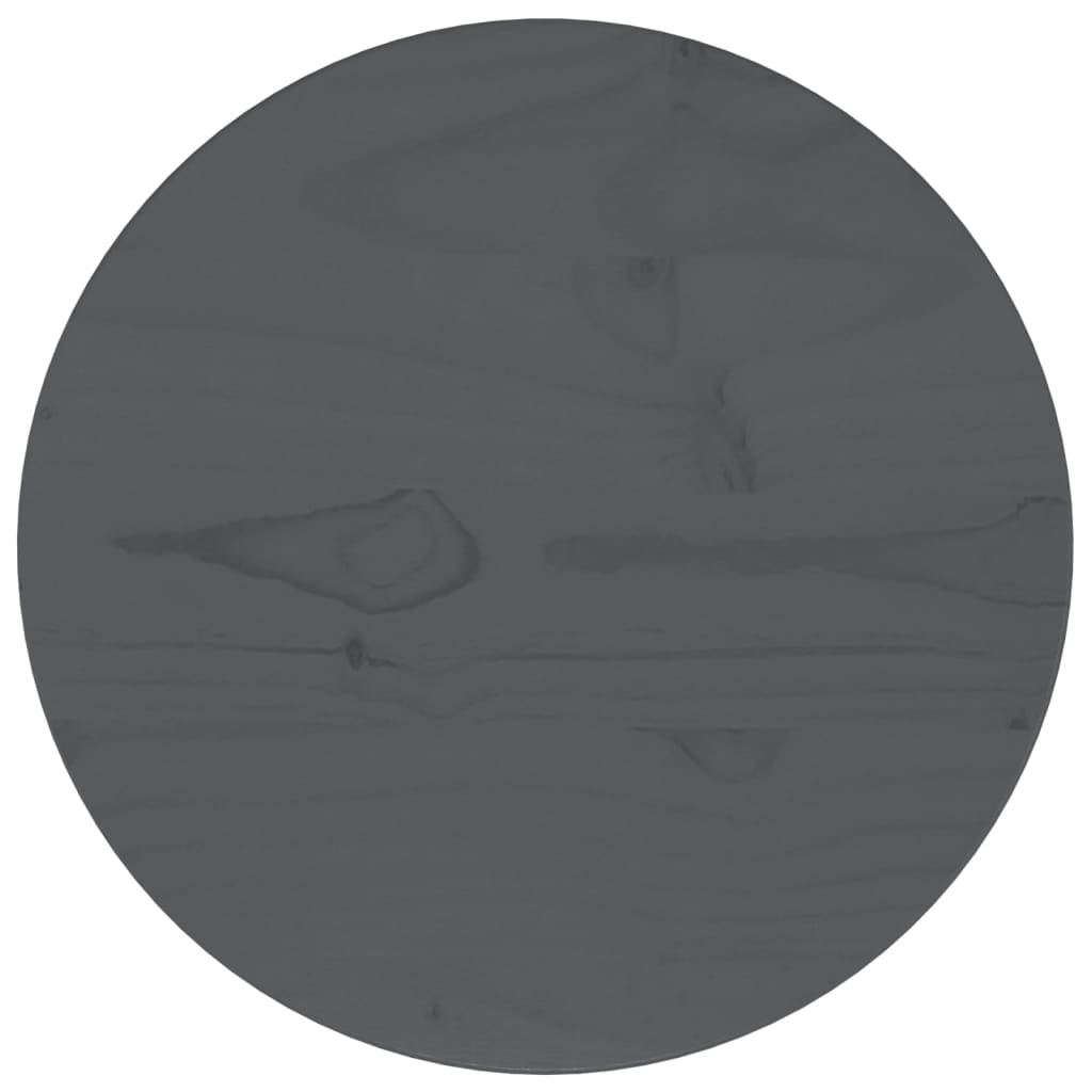 Tafelblad Ø30X2,5 Cm Massief Grenenhout Grijs