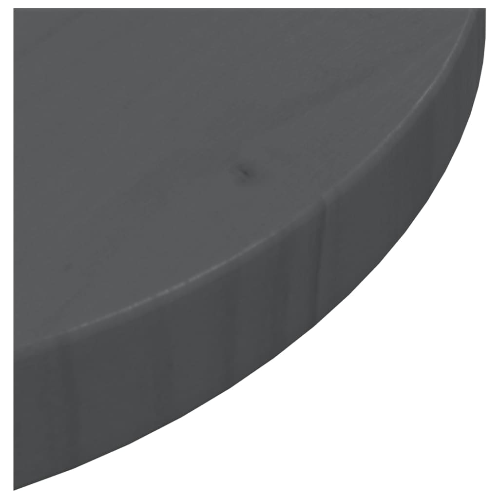 Tafelblad Ø30X2,5 Cm Massief Grenenhout Grijs