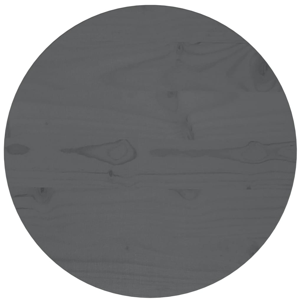 Tafelblad Ø40X2,5 Cm Massief Grenenhout Grijs