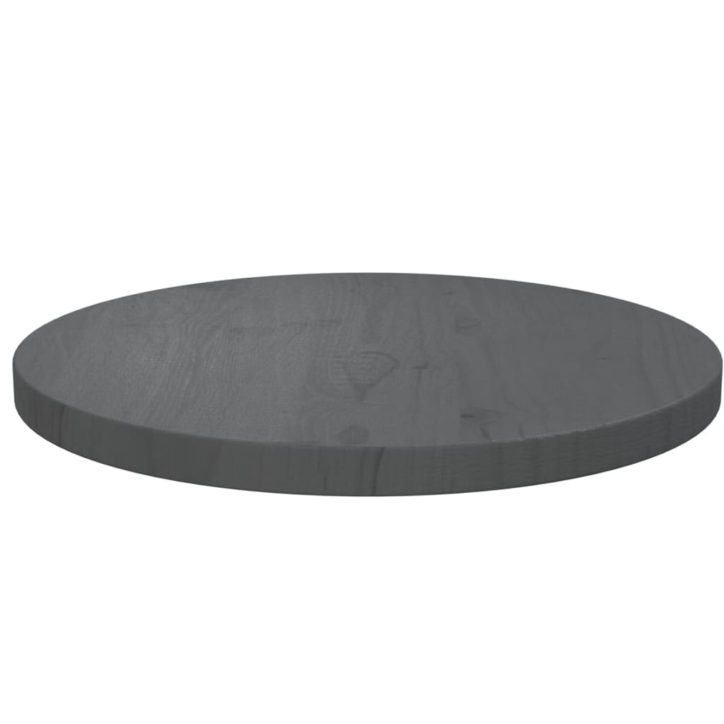 Tafelblad Ø40X2,5 Cm Massief Grenenhout Grijs