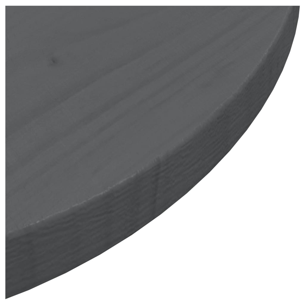 Tafelblad Ø40X2,5 Cm Massief Grenenhout Grijs