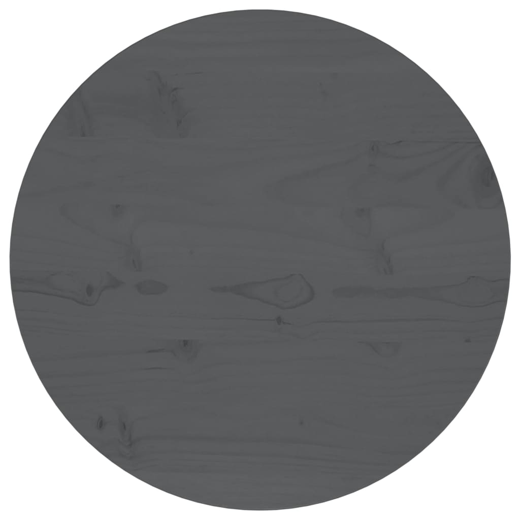 Tafelblad Ø50X2,5 Cm Massief Grenenhout Grijs