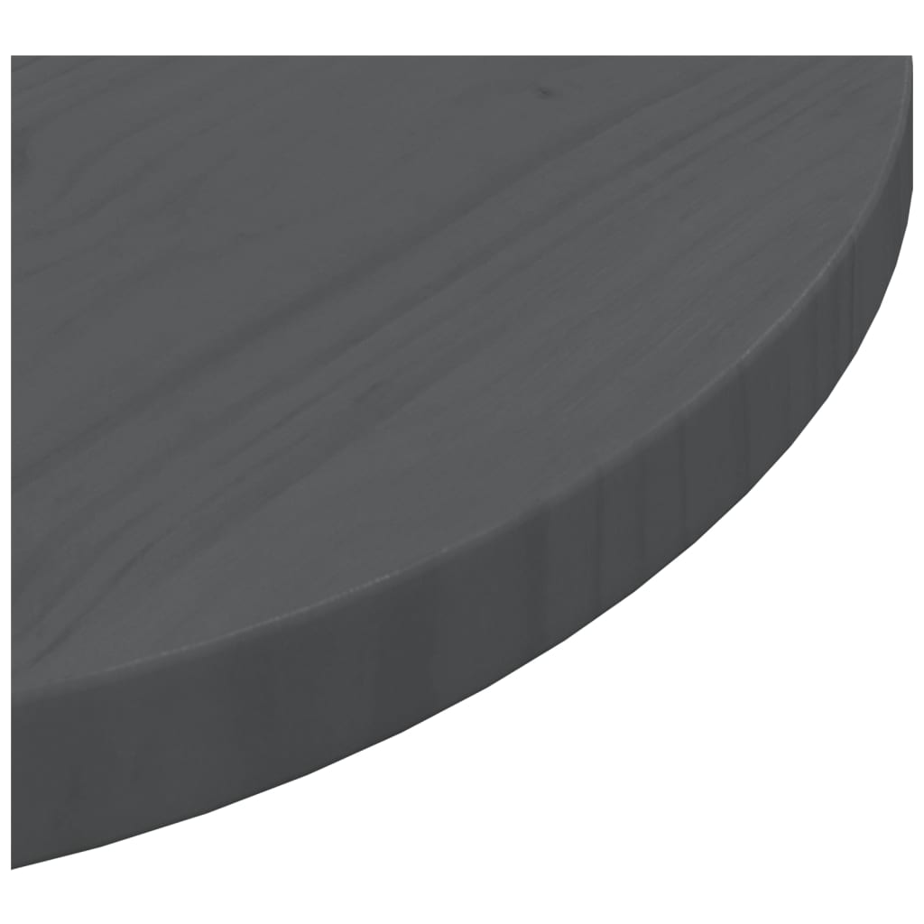 Tafelblad Ø50X2,5 Cm Massief Grenenhout Grijs