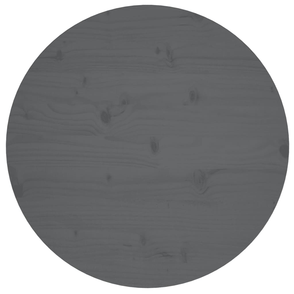 Tafelblad Ø60X2,5 Cm Massief Grenenhout Grijs