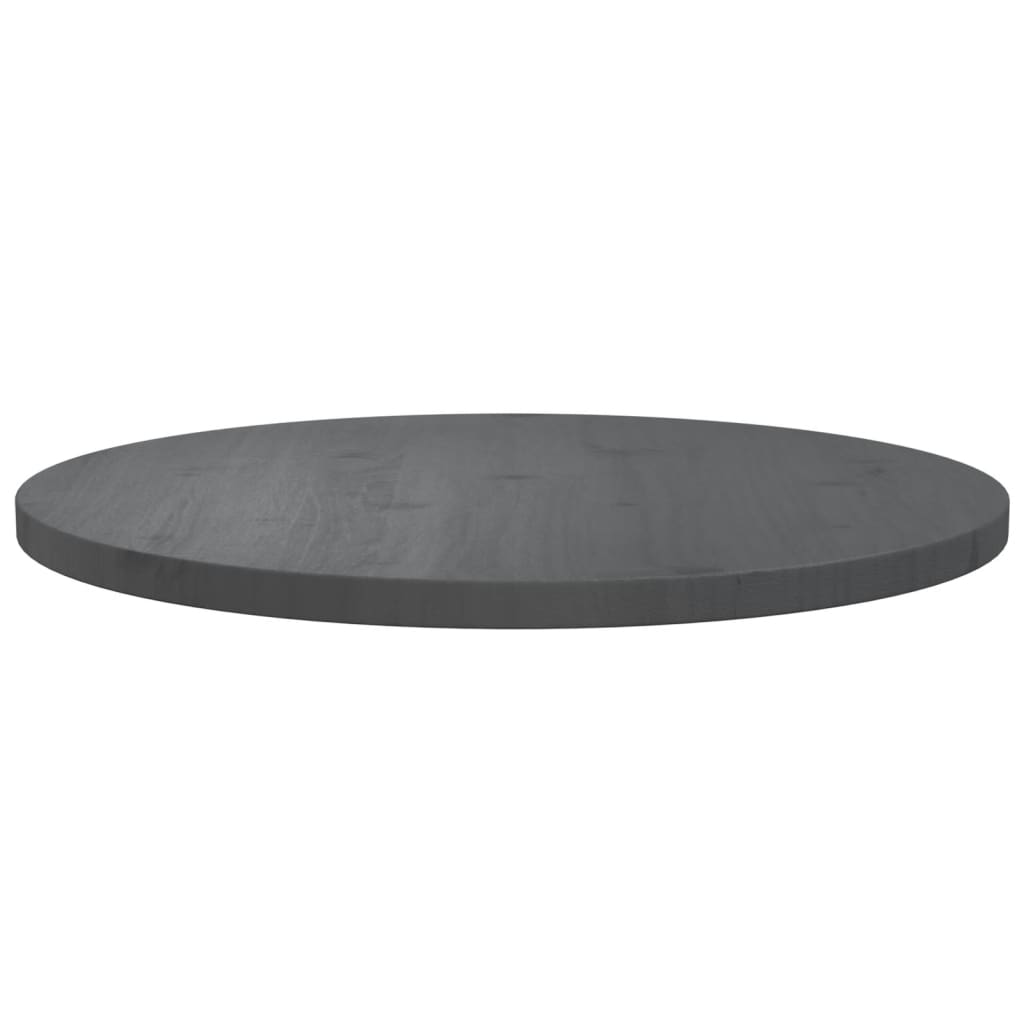 Tafelblad Ø60X2,5 Cm Massief Grenenhout Grijs