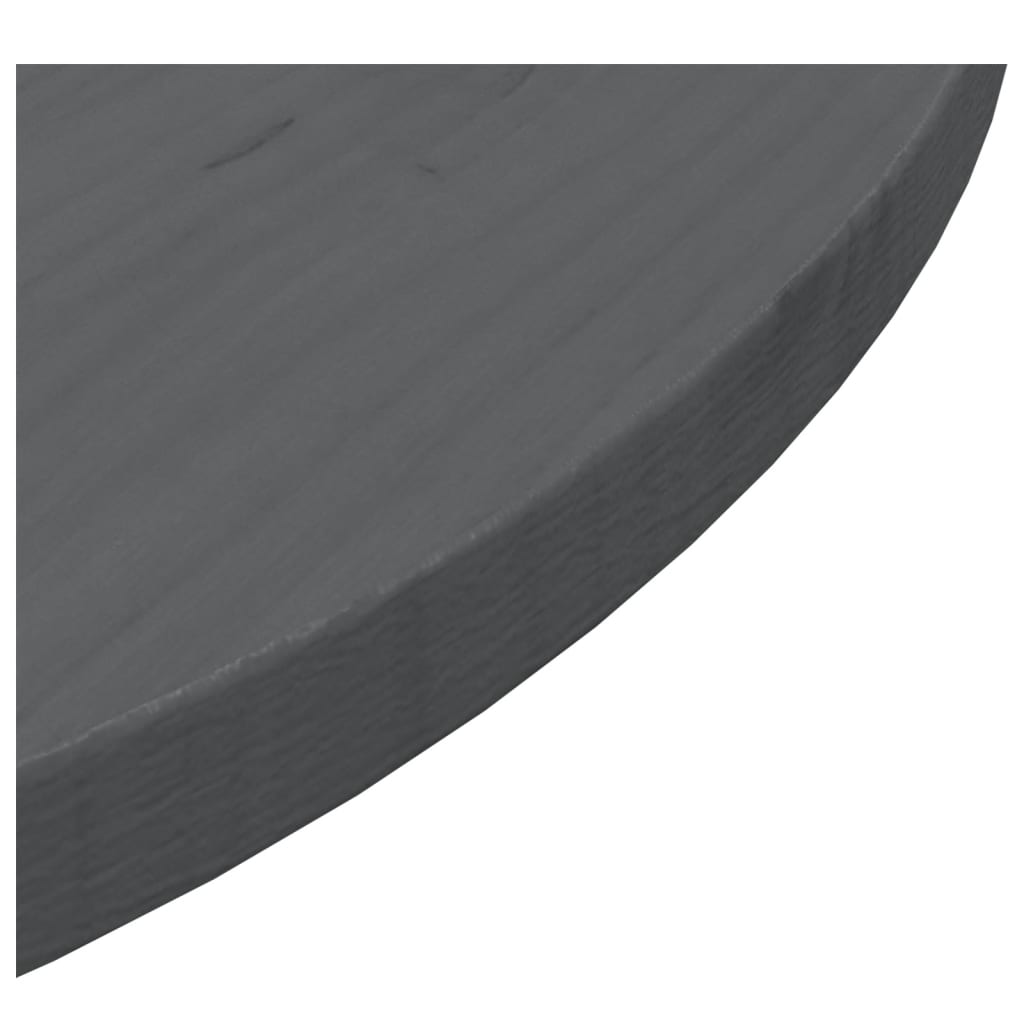 Tafelblad Ø60X2,5 Cm Massief Grenenhout Grijs