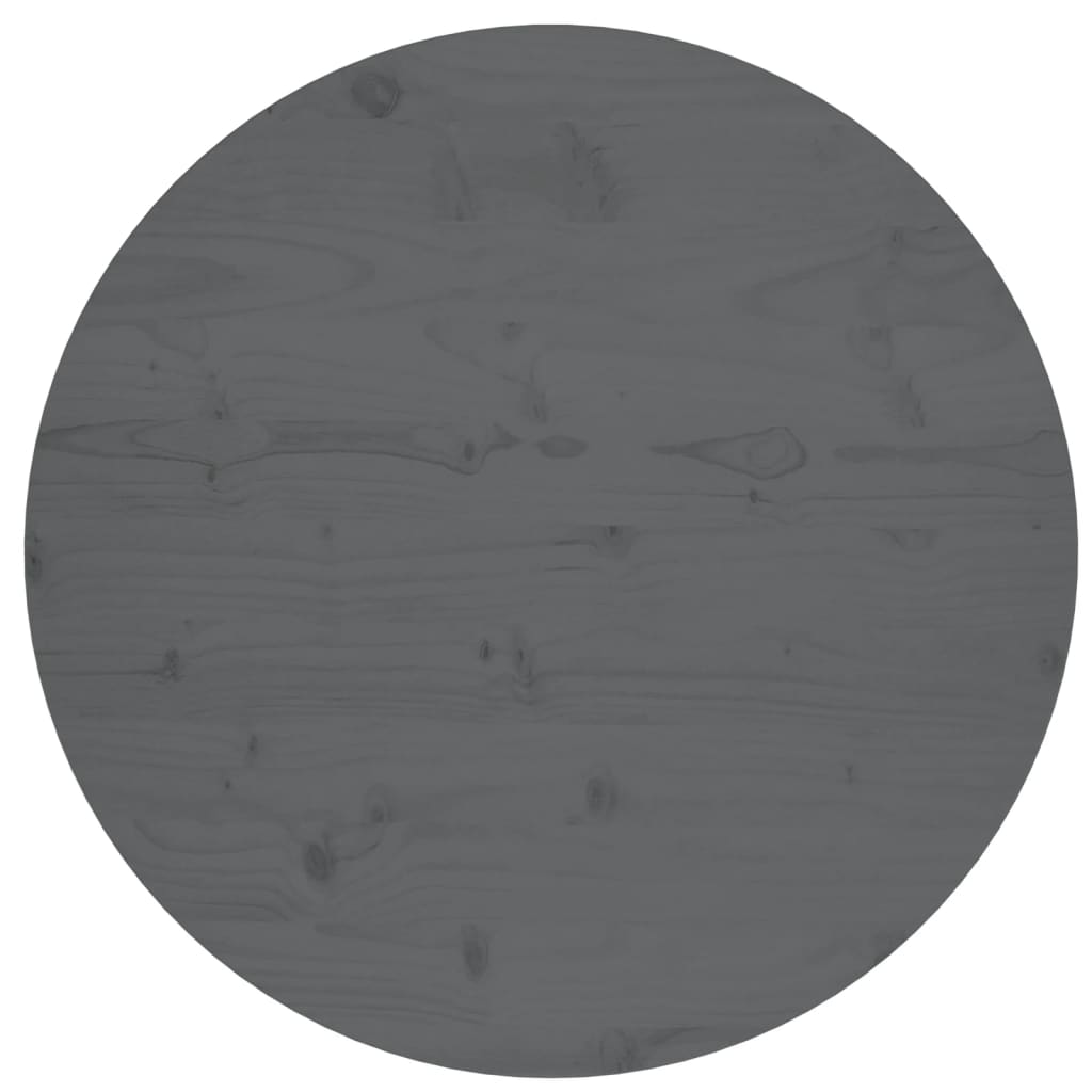 Tafelblad Ø70X2,5 Cm Massief Grenenhout Grijs