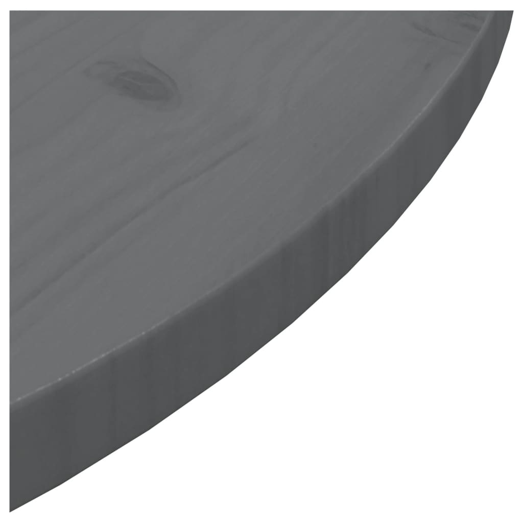 Tafelblad Ø70X2,5 Cm Massief Grenenhout Grijs