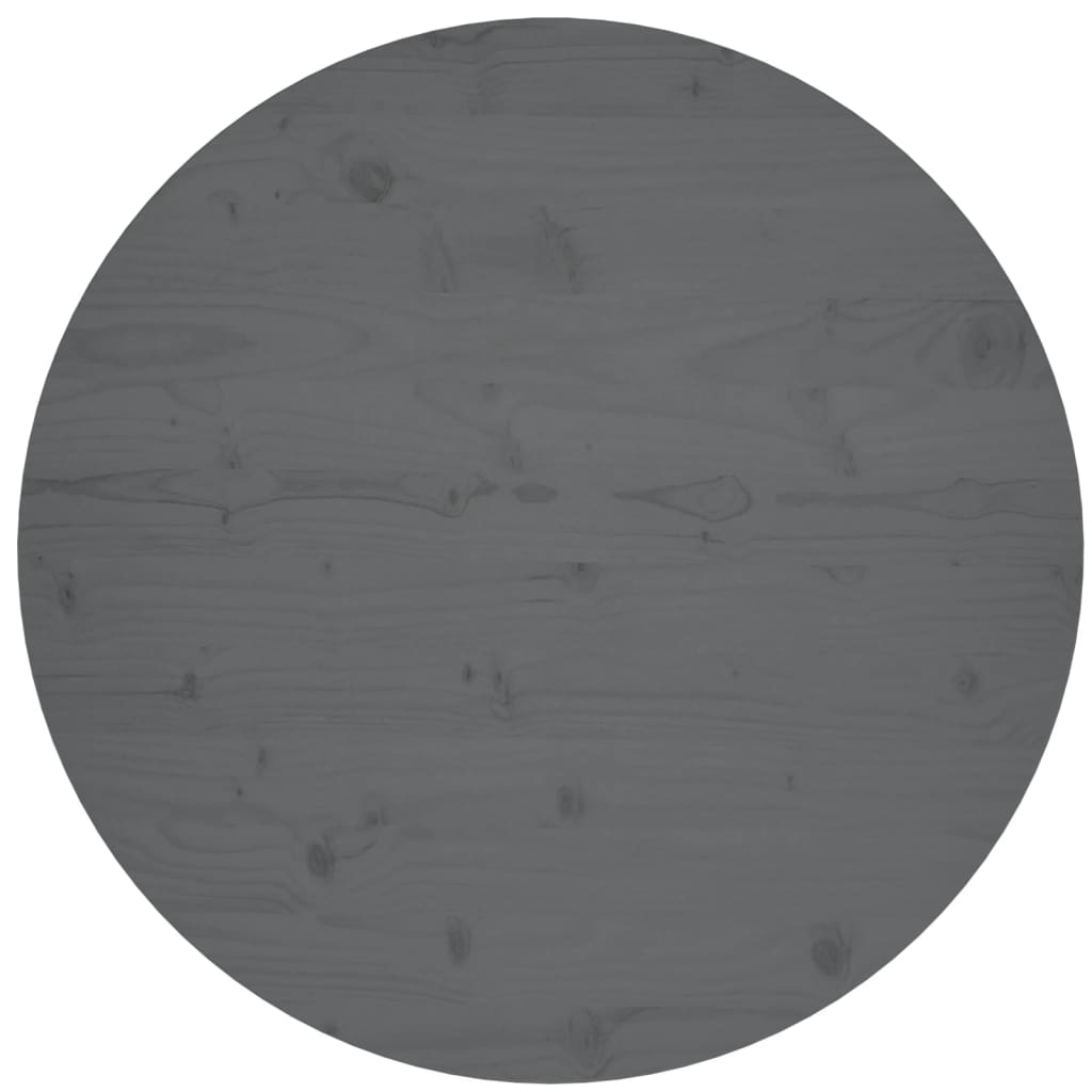 Tafelblad Ø80X2,5 Cm Massief Grenenhout Grijs