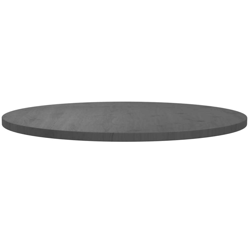 Tafelblad Ø80X2,5 Cm Massief Grenenhout Grijs
