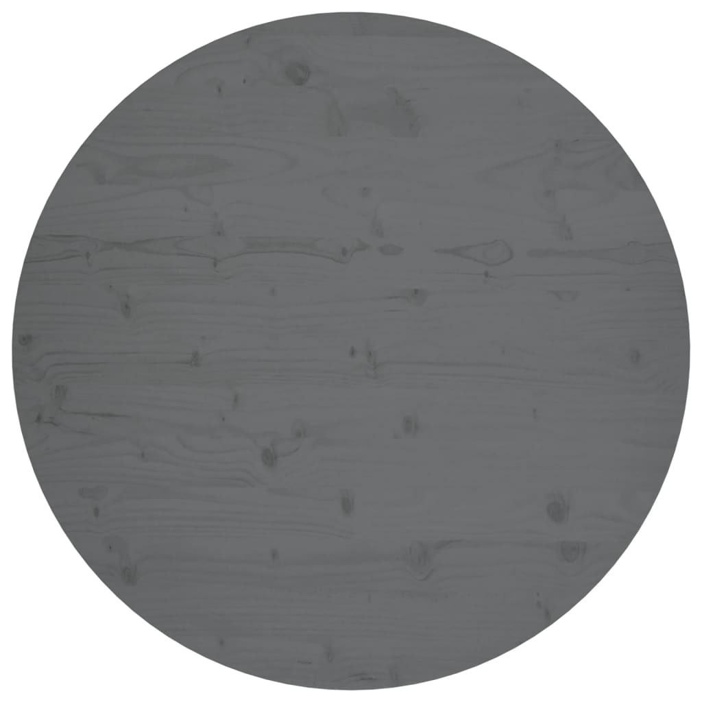 Tafelblad Ø90X2,5 Cm Massief Grenenhout Grijs