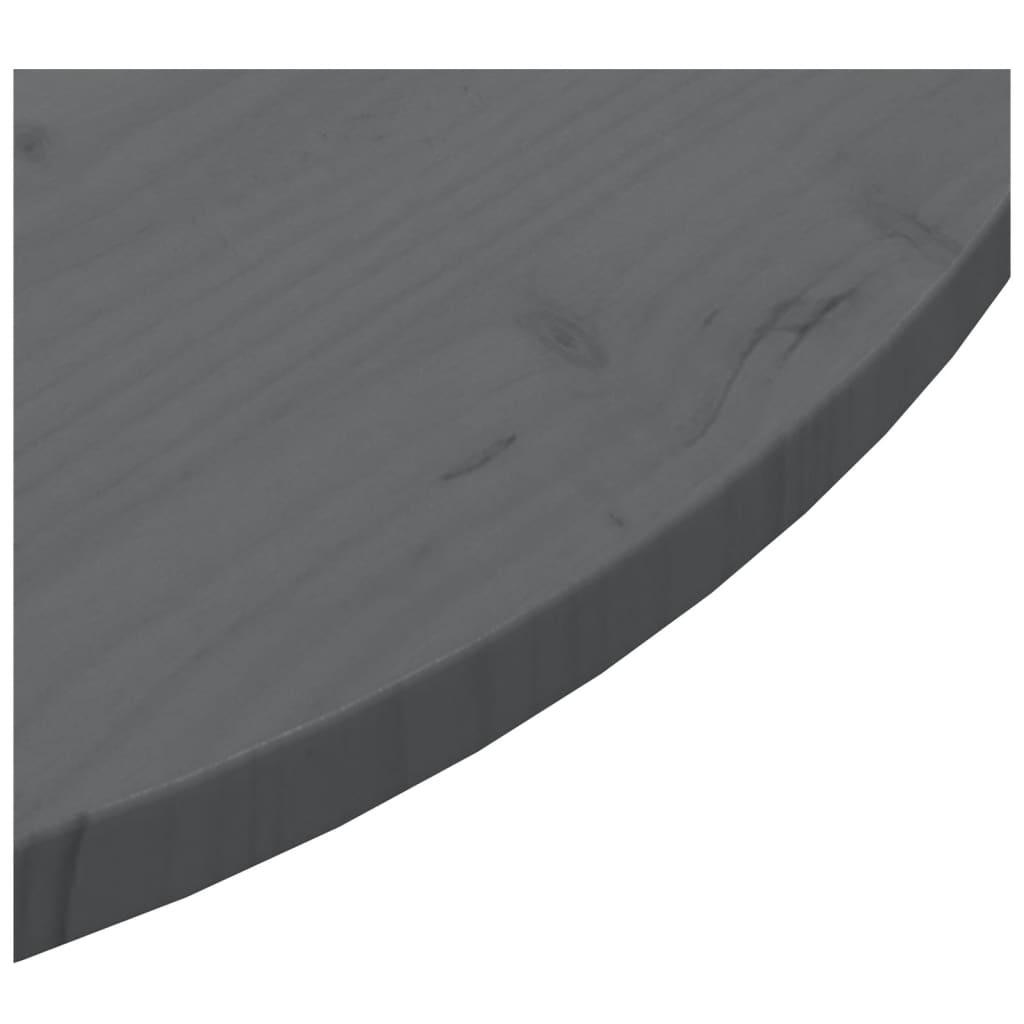 Tafelblad Ø90X2,5 Cm Massief Grenenhout Grijs