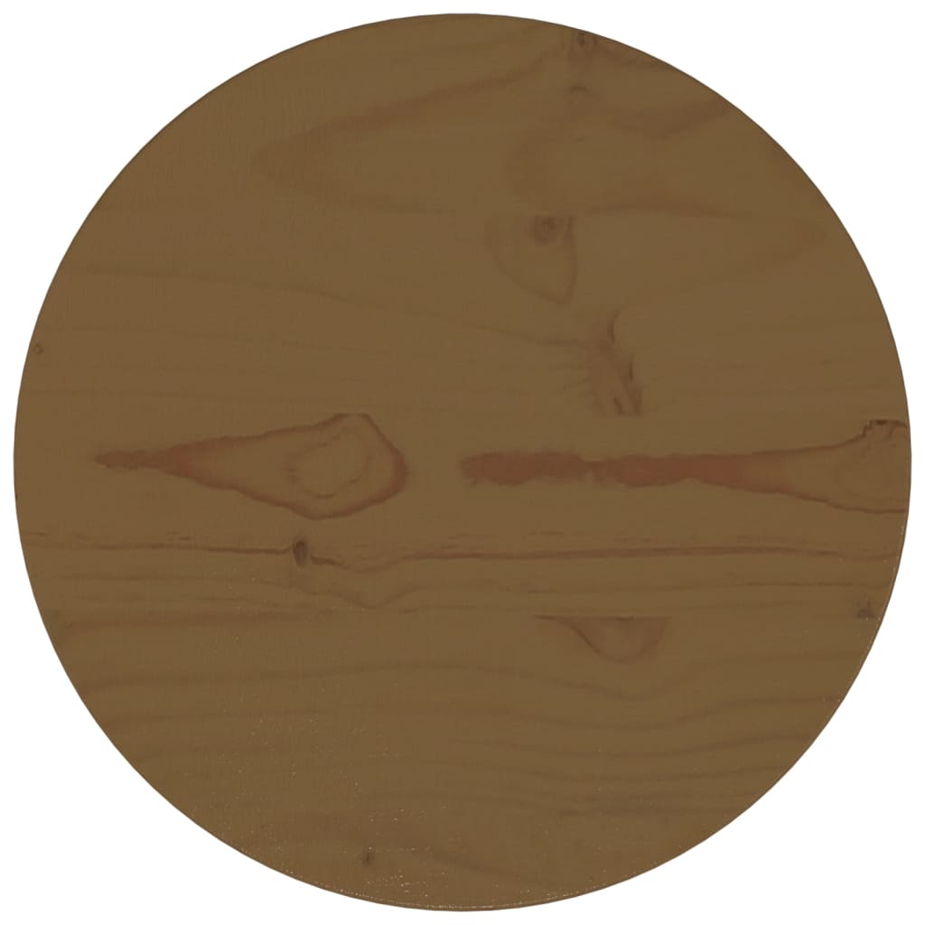 Tafelblad Ø30X2,5 Cm Massief Grenenhout Bruin