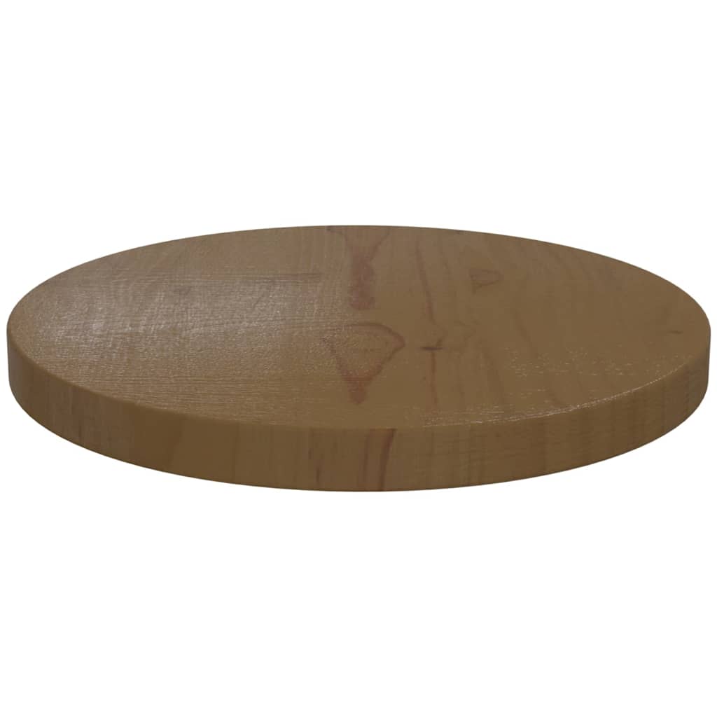 Tafelblad Ø30X2,5 Cm Massief Grenenhout Bruin