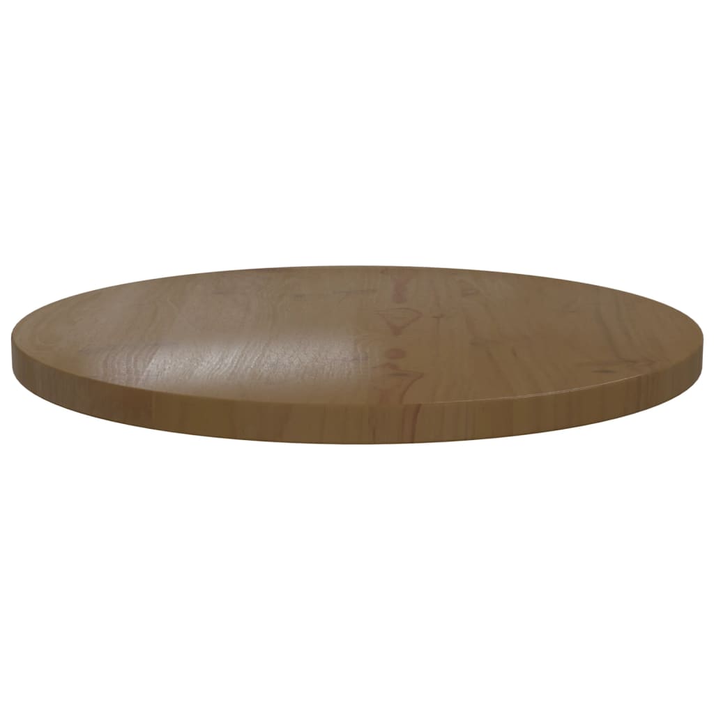 Tafelblad Ø50X2,5 Cm Massief Grenenhout Bruin
