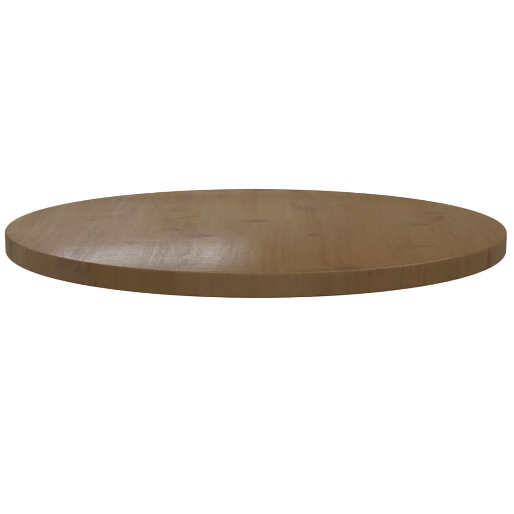 Tafelblad Ø60X2,5 Cm Massief Grenenhout Bruin