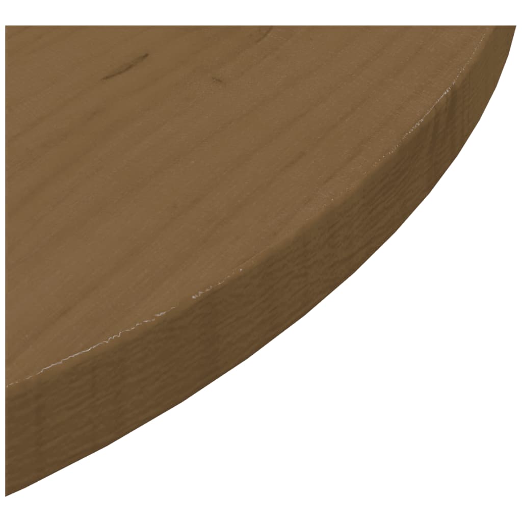 Tafelblad Ø60X2,5 Cm Massief Grenenhout Bruin