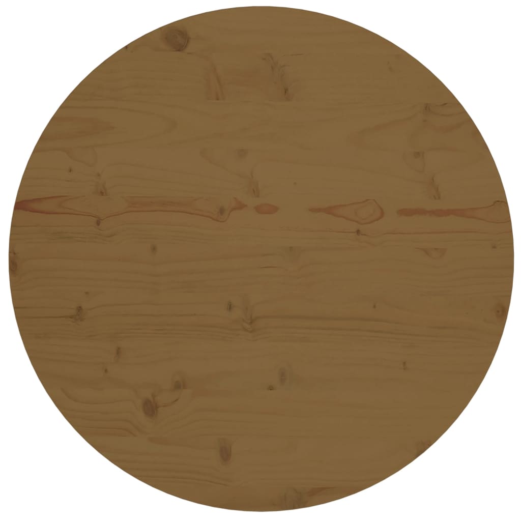 Tafelblad Ø70X2,5 Cm Massief Grenenhout Bruin