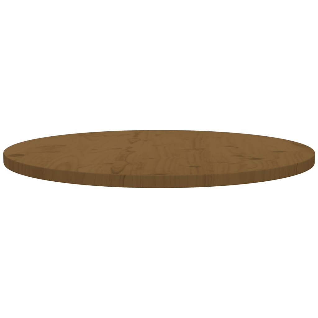 Tafelblad Ø70X2,5 Cm Massief Grenenhout Bruin