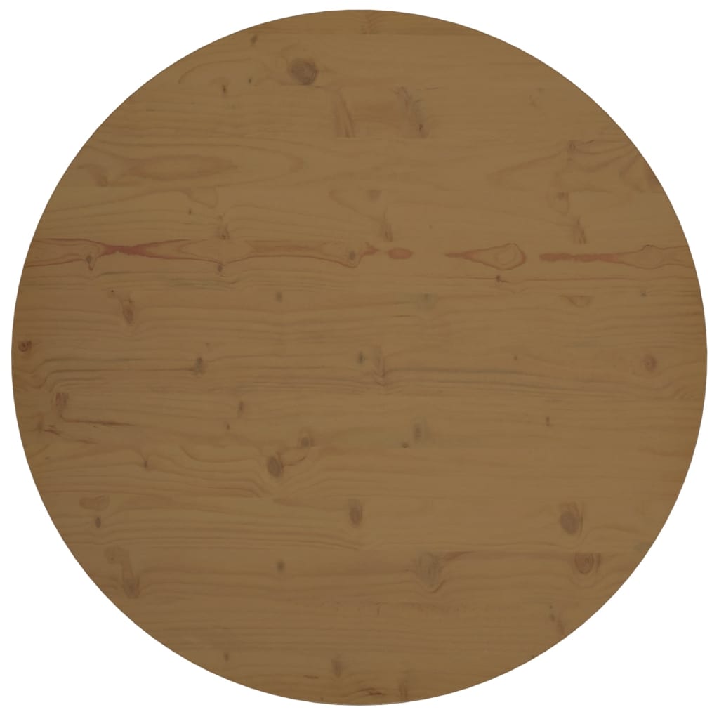 Tafelblad Ø90X2,5 Cm Massief Grenenhout Bruin