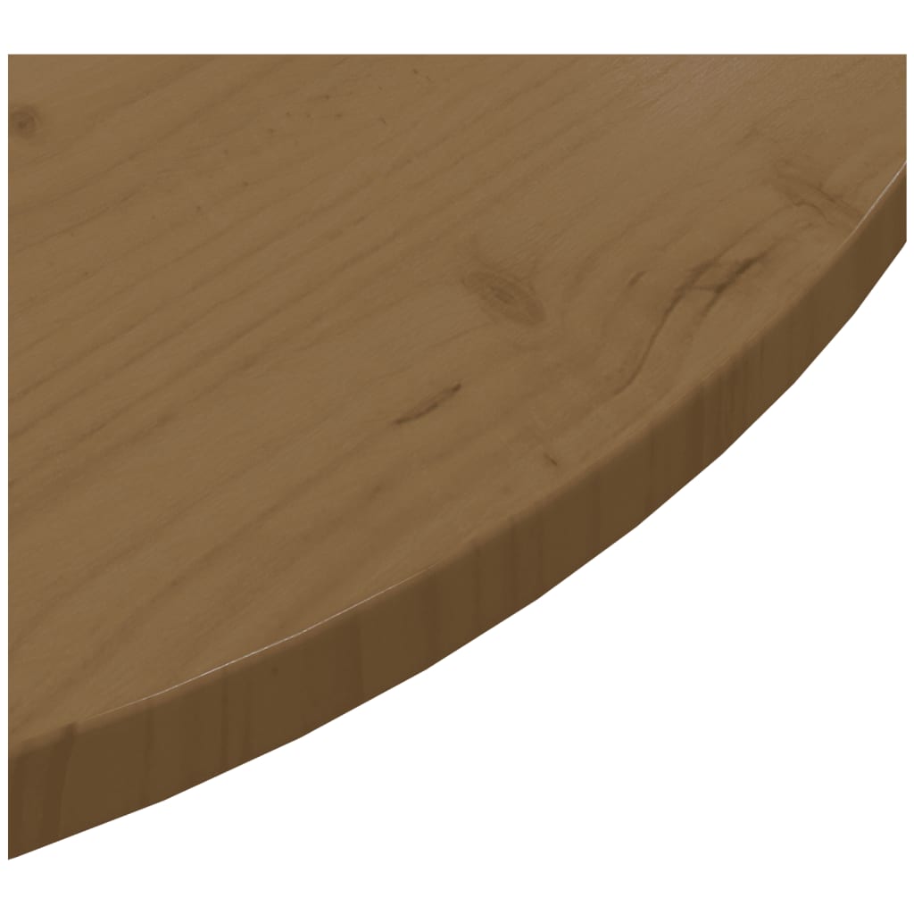 Tafelblad Ø90X2,5 Cm Massief Grenenhout Bruin