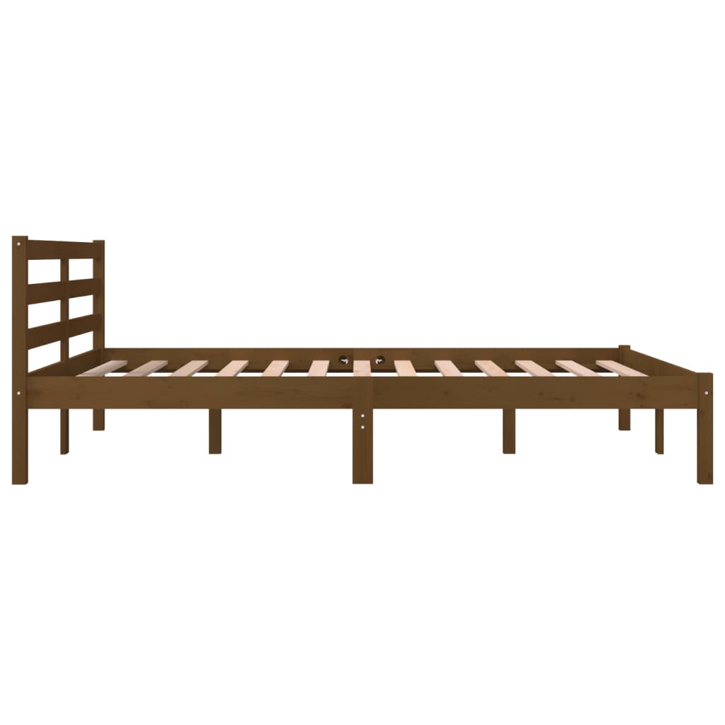 Bedframe Grenenhout Honingbruin 135X190 Cm 4Ft6 Double