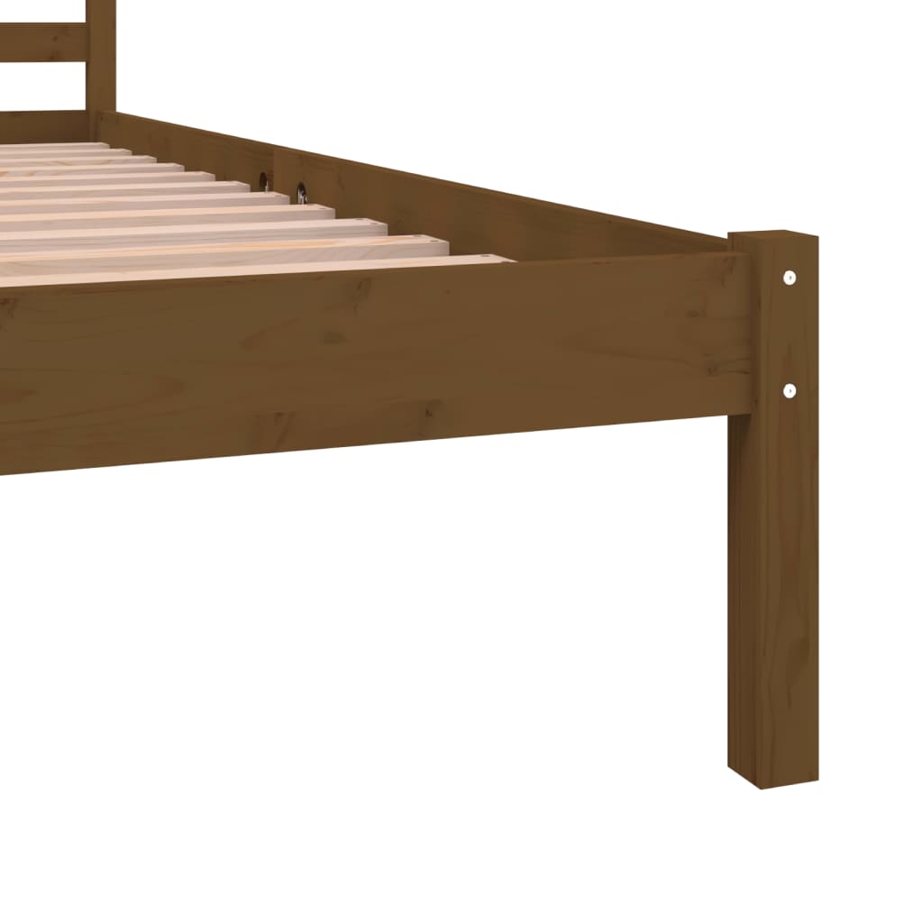 Bedframe Grenenhout Honingbruin 135X190 Cm 4Ft6 Double