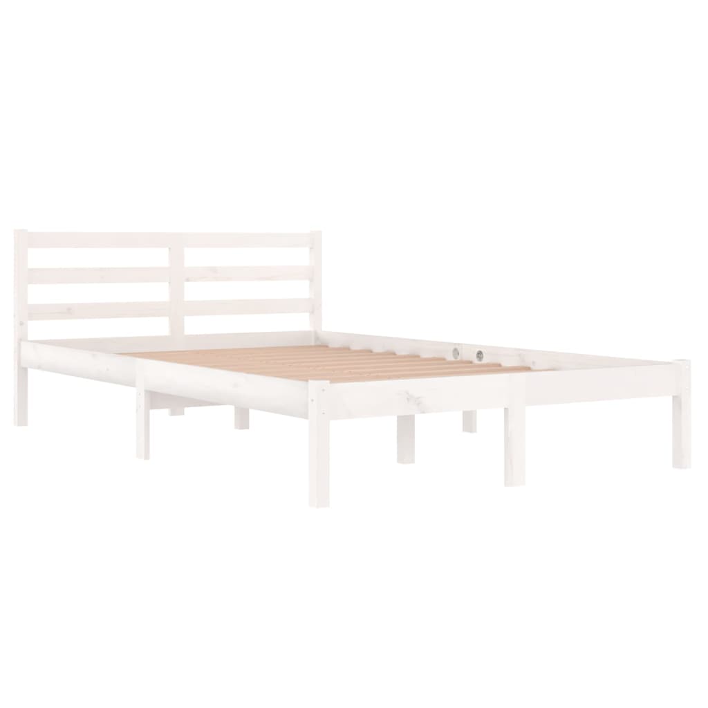 Bedframe Massief Grenenhout Wit 120X200 Cm