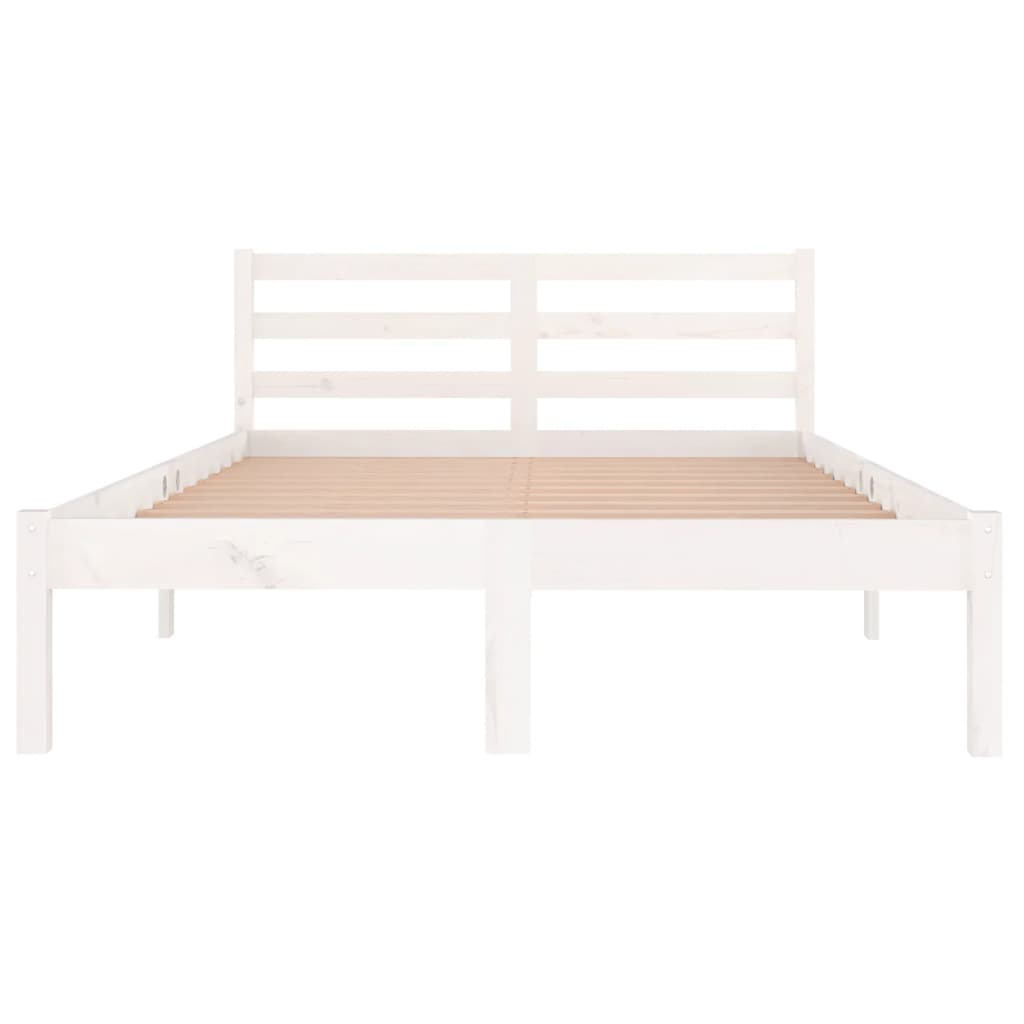Bedframe Massief Grenenhout Wit 120X200 Cm