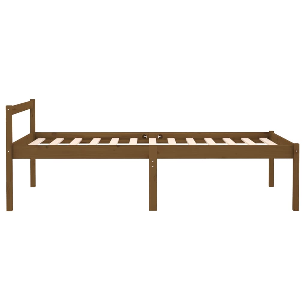 Bedframe Massief Grenenhout Honingbruin 90X190 Cm 3Ft Single